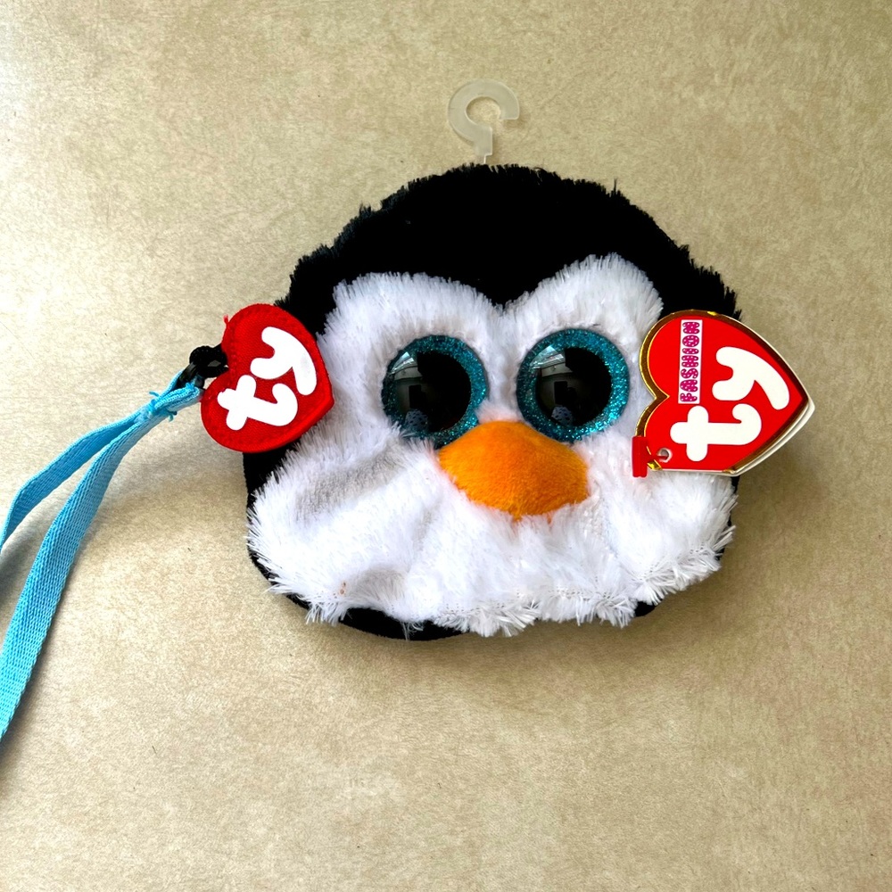 Ty Beanie Babies Waddles the penguin change purse